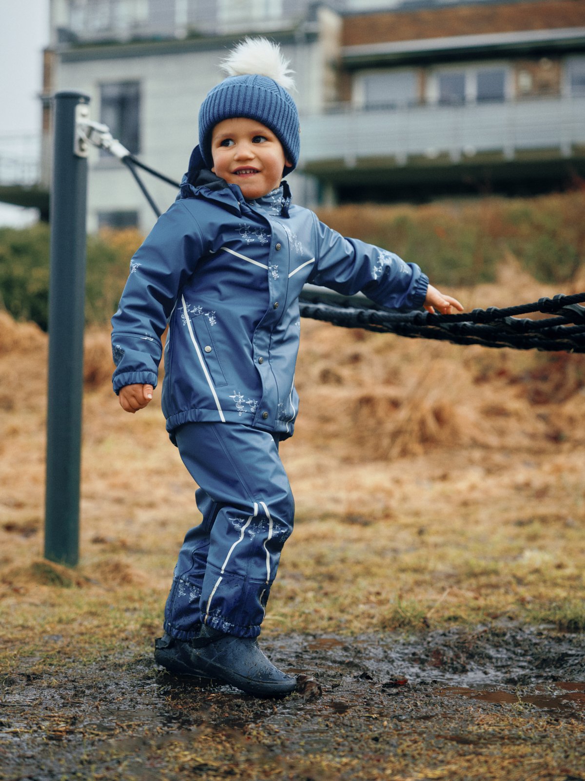 Gullkorn Bukkene Regntøysett Stormblå (P)
