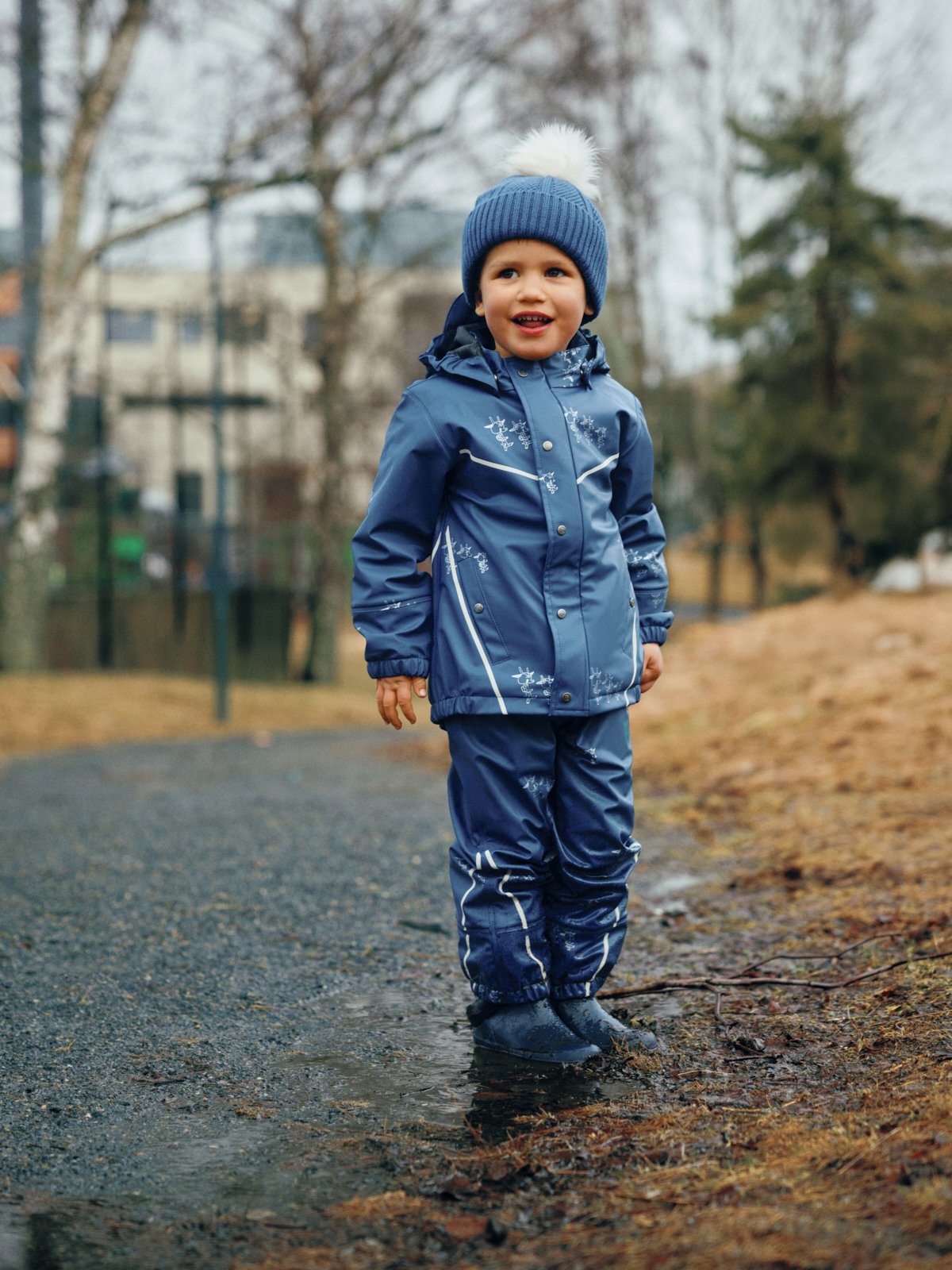 Gullkorn Bukkene Regntøysett Stormblå (P)