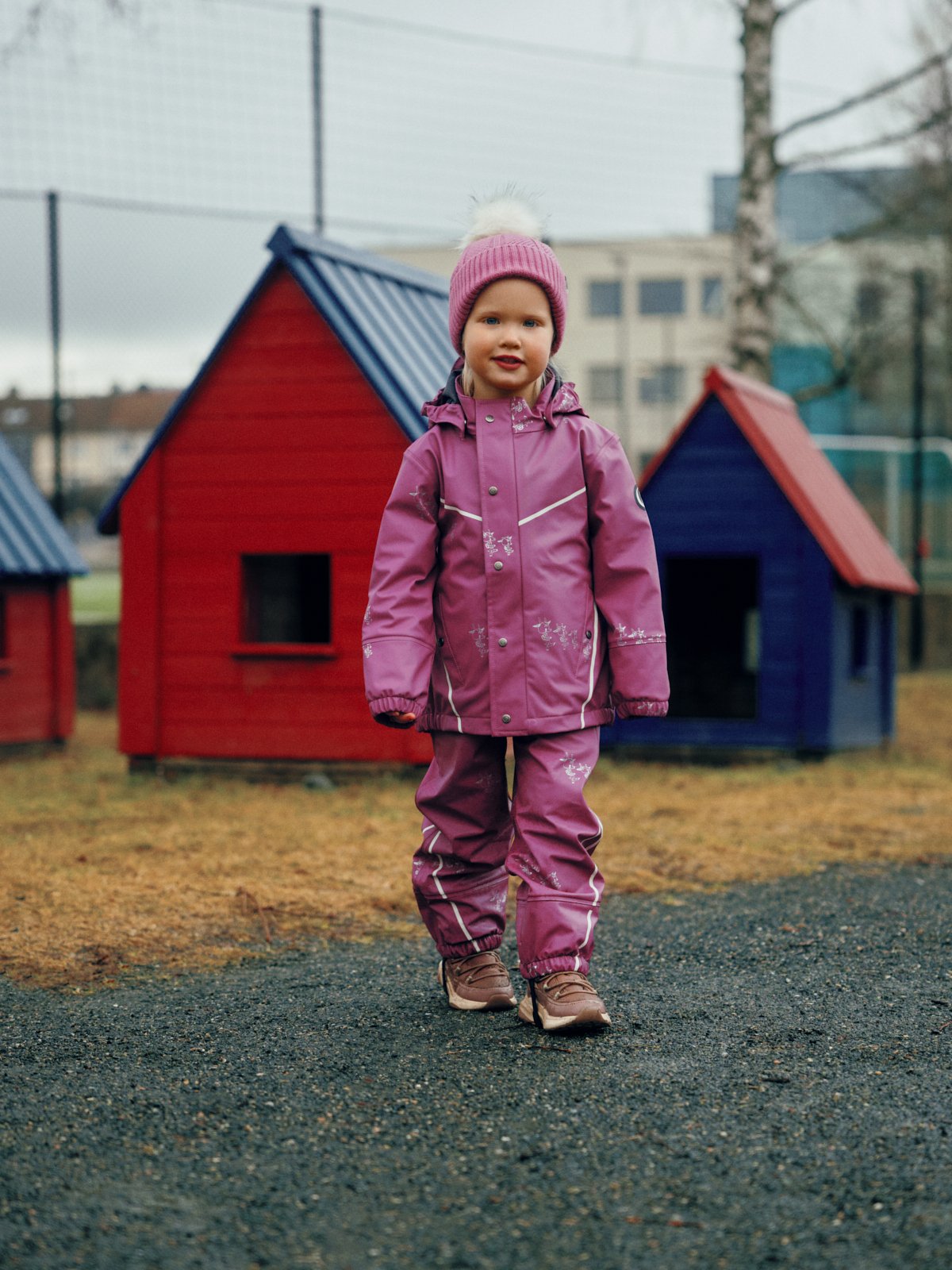 Gullkorn Bukkene Regntøysett Varm Rosa (P)