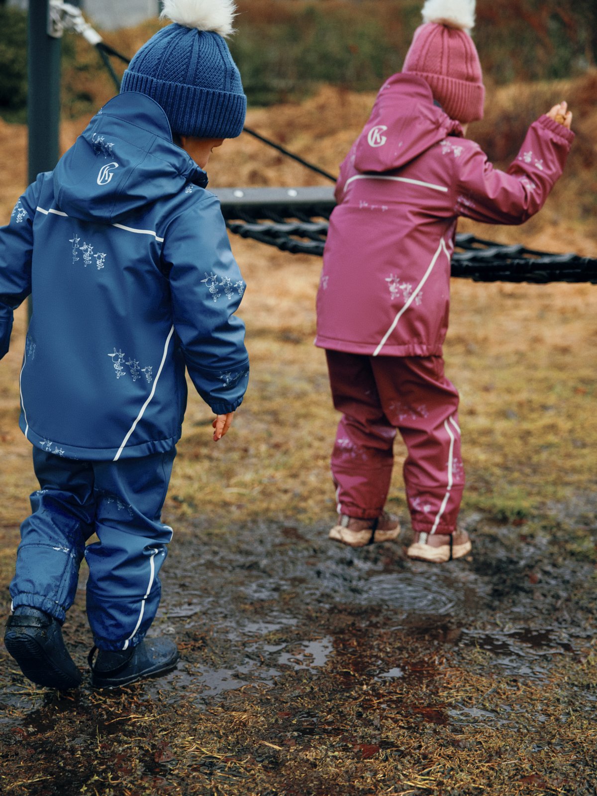 Gullkorn Bukkene Regntøysett Varm Rosa (P)