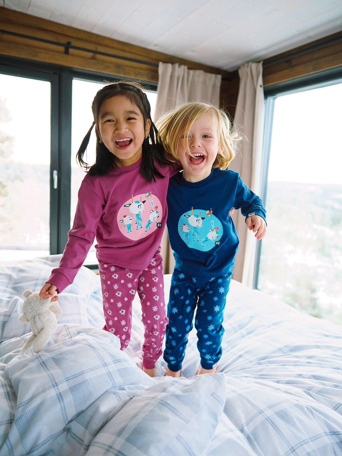 Gullkorn Bukkene Pysjamas Fløyelsrosa (P)