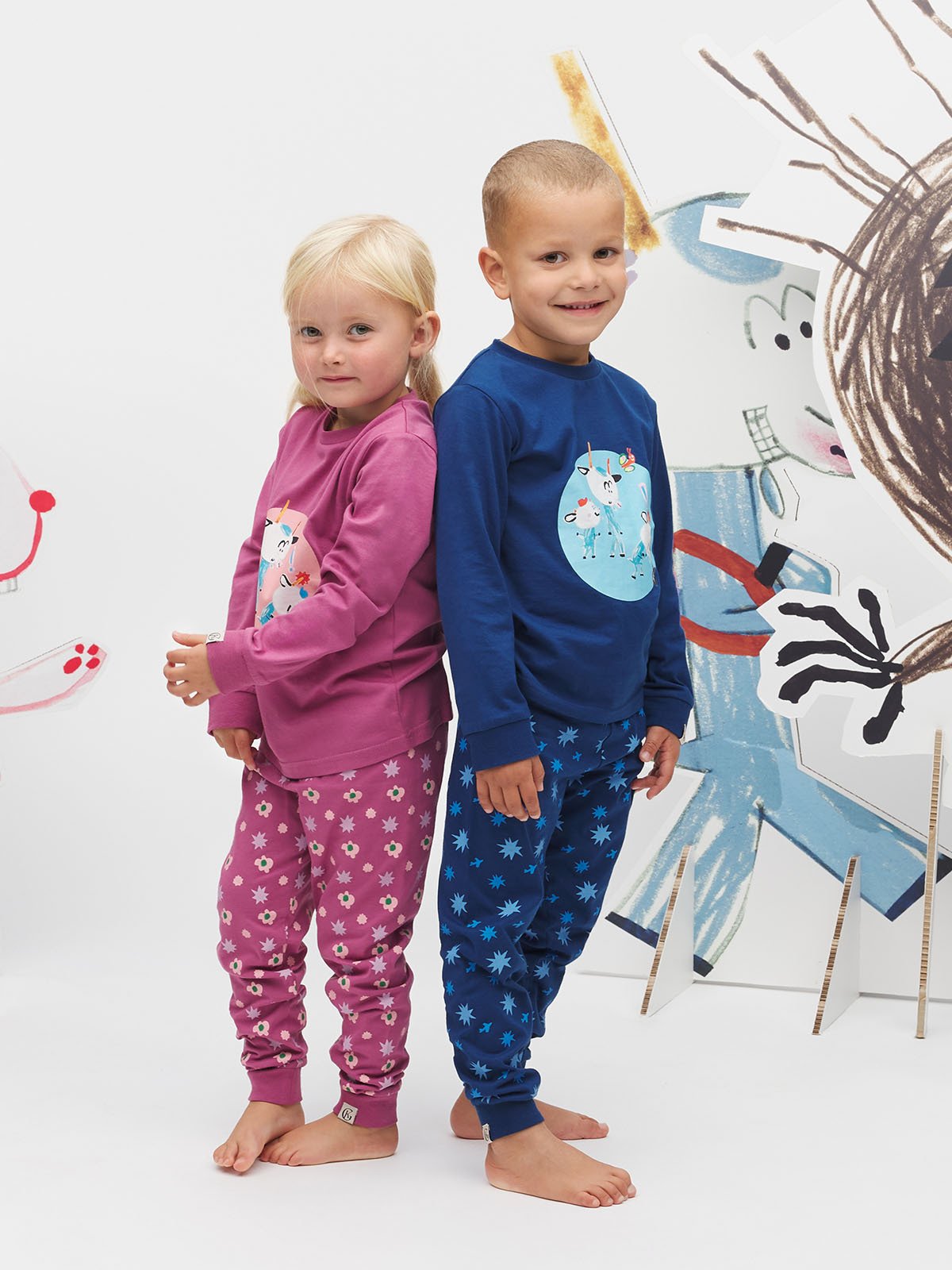 Gullkorn Bukkene Pysjamas Mørk Blå (P)