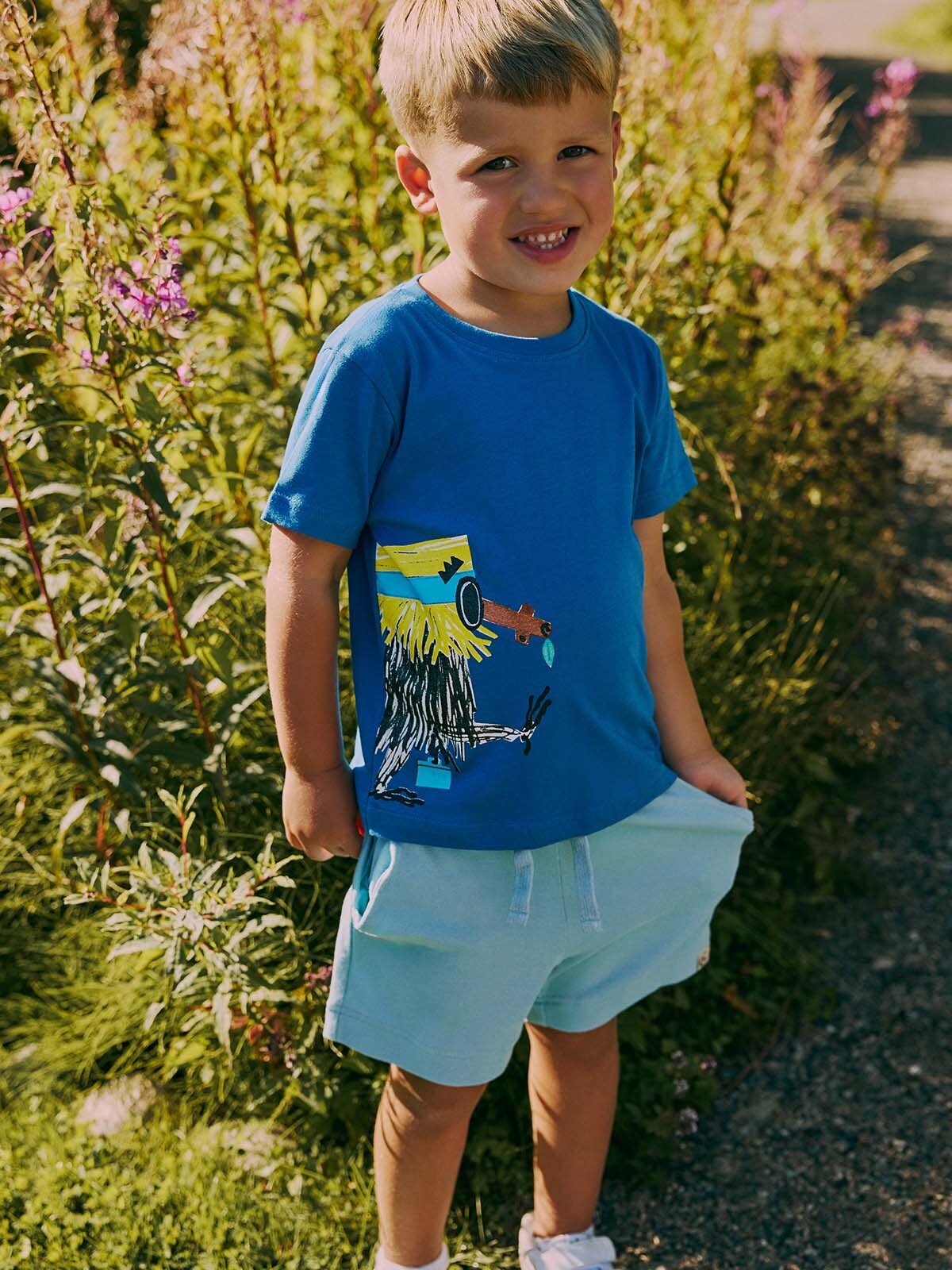 Gullkorn Bukkene T-Skjorte Blå (P)