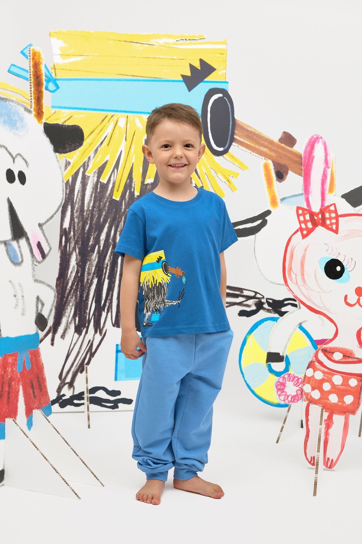 Gullkorn Bukkene T-Skjorte Blå (P)