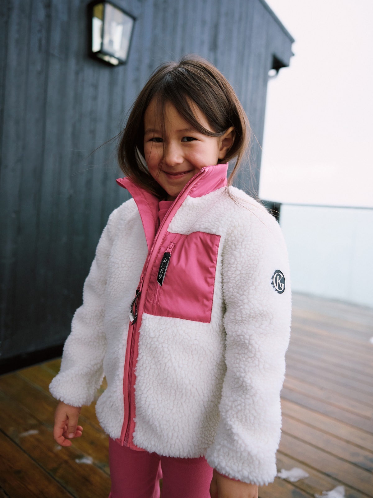 Gullkorn Tefrit Teddy Jakke Fransk Rosa
