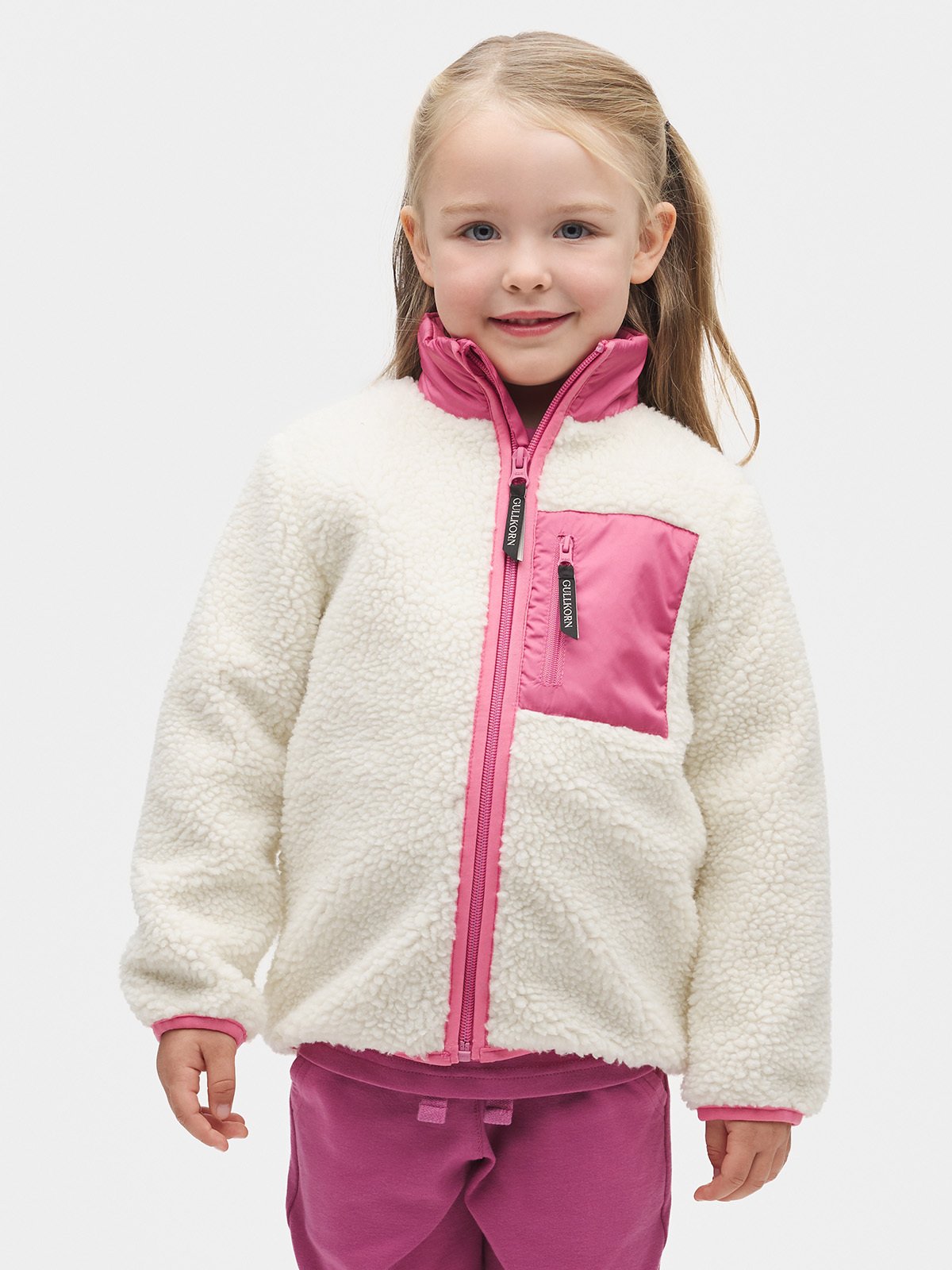 Gullkorn Tefrit Teddy Jakke Fransk Rosa
