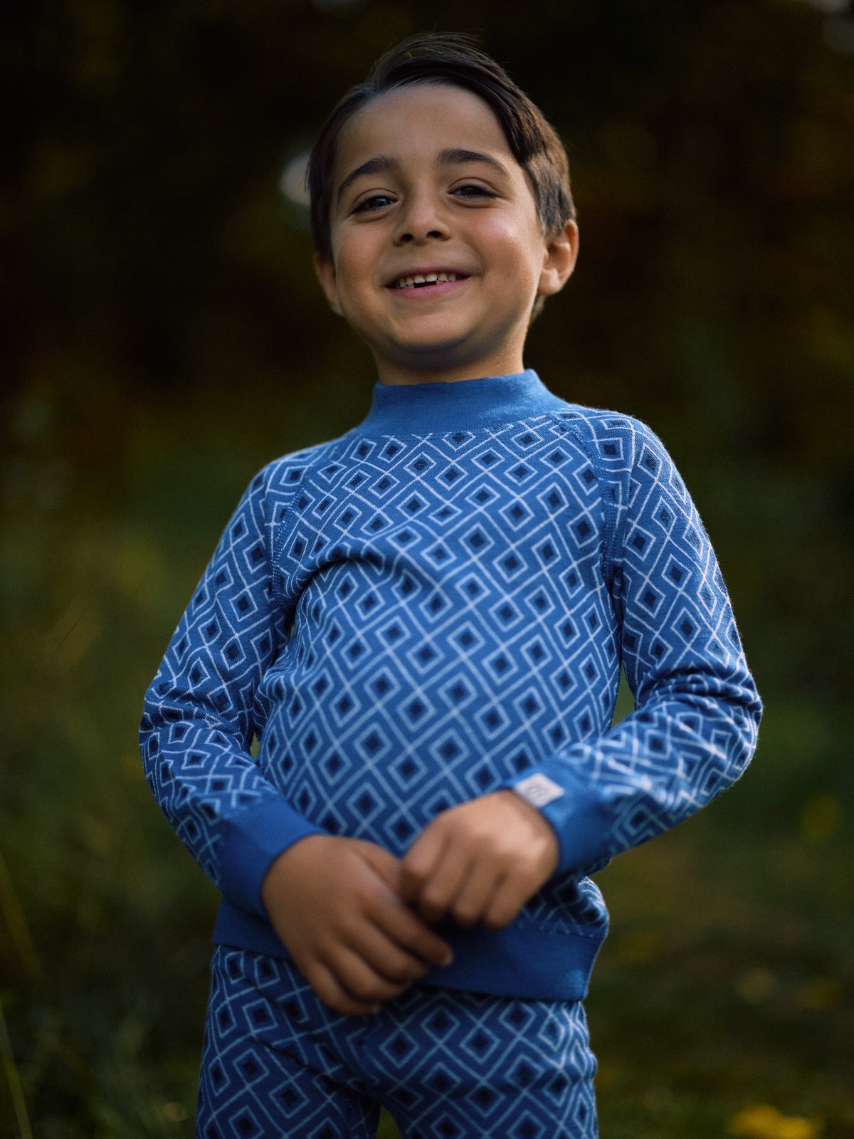 Gullkorn Achon Jaquard Genser Denim (P)