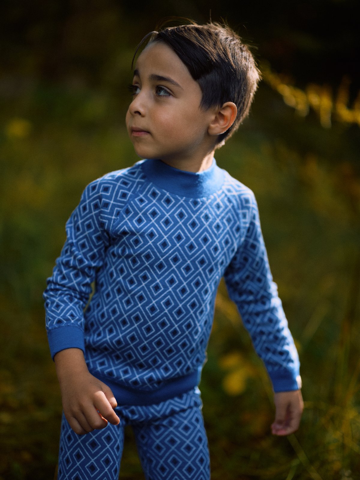 Gullkorn Achon Jaquard Genser Denim (P)