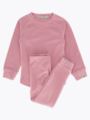 Gullkorn Jona Fleece-sett Tåkerosa