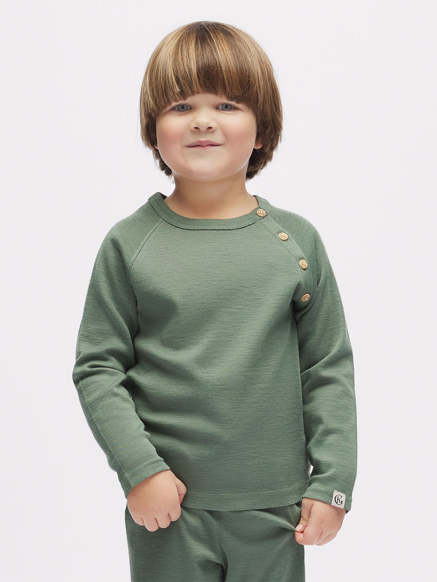 Gullkorn Villvette Ull Longsleeve Tåkegrønn