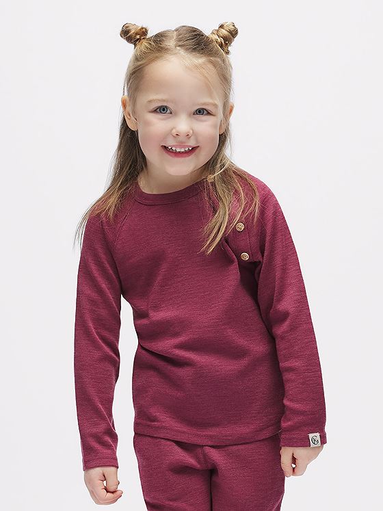 Gullkorn Villvette Ull Longsleeve Varm Rosa