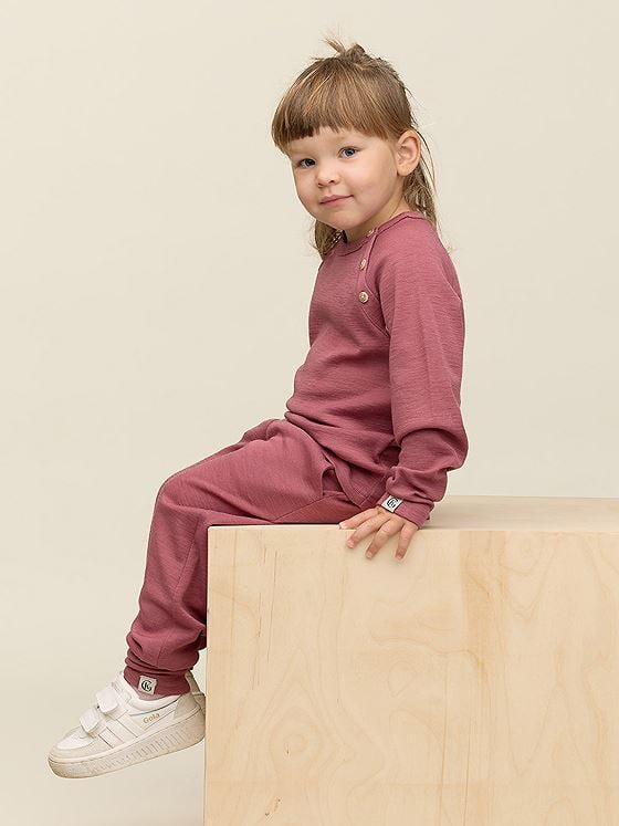 Gullkorn Villvette Ull Longsleeve Mørk Rosa