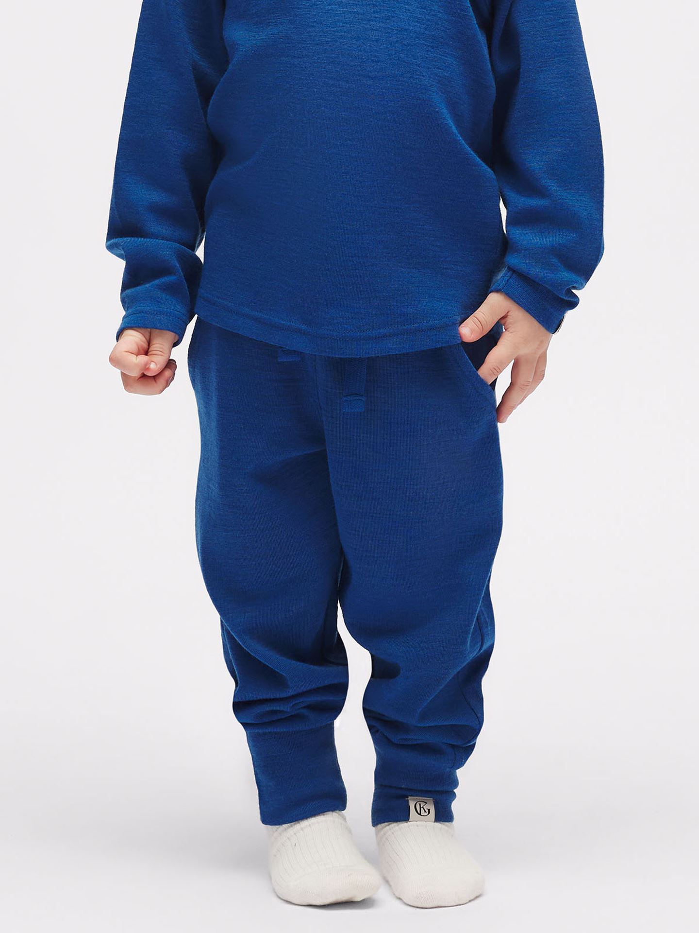 Gullkorn Villvette Ull Bukse M Himmelblå