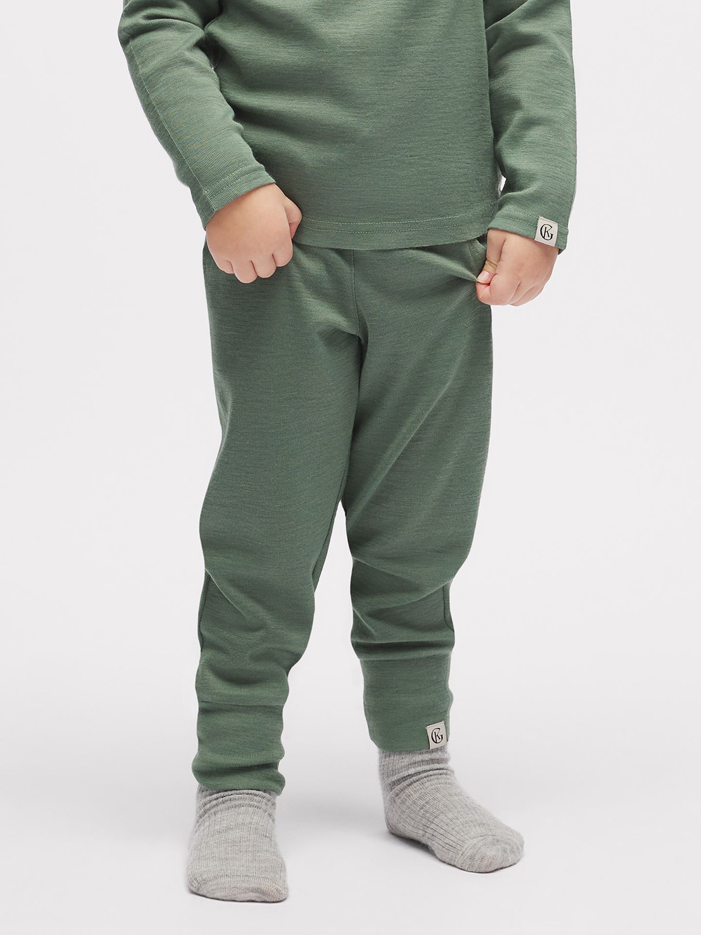 Gullkorn Villvette Ull Bukse Tåkegrønn