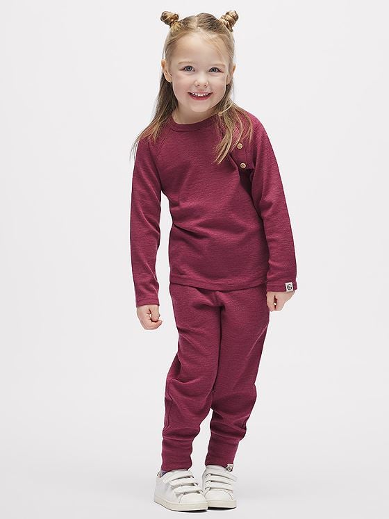 Gullkorn Villvette Ull Bukse Varm Rosa