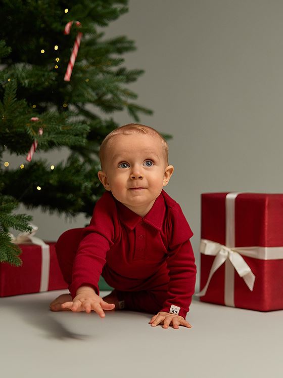 Gullkorn Eno Babybukse Dyp Rød