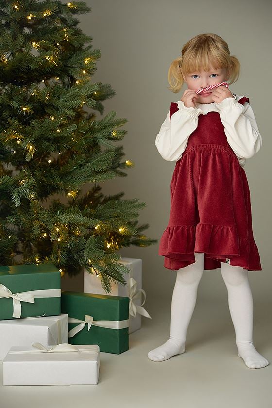 Gullkorn Olit Kjole Dyp Rød