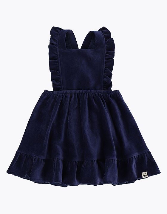 Gullkorn Olit Kjole Marineblå