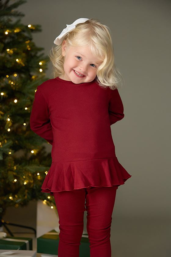 Gullkorn Eno Leggings Dyp Rød