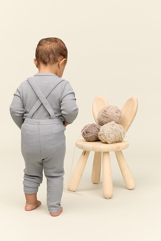 Gullkorn Chalk Baby Ull-longs Grå