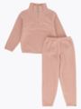 Gullkorn Berg Fleece Set Tåkerosa