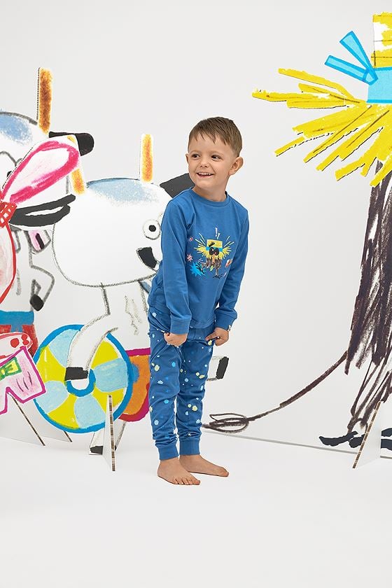 Gullkorn Bukkene Pysjamas Blå (P)